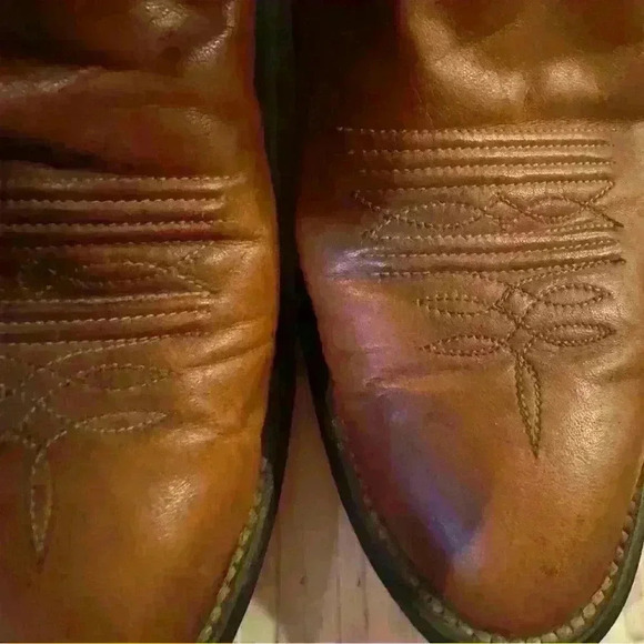 Men’s Brown HONDO Cowboy Boots size 9 1/2 D - Picture 12 of 13